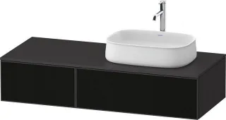 Duravit Zencha Konsolenwaschtischunterbau wandhängend Graphit & Schwarz Linienstruktur n/a & Superma ZE4817063800000