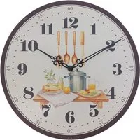 abc HOME Wanduhr, mit Motiv, Rosen, Quarzuhrwerk, batteriebetrieben, 30 cm Ø