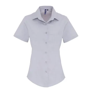 Premier - Bluse für Damen kurzärmlig (Silber)