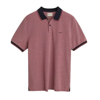 Gant - Poloshirt für Herren, Oxford-Stil, kurzärmlig (Rot)