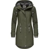 PEAK TIME Regenjacke L60042 stylisch taillierter Regenmantel für Damen