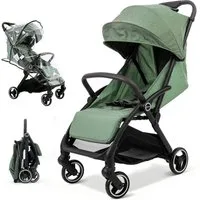 Sekey Kinder-Buggy mit Regenschutz, 3-fach verstellbar Reise Kinderwagen für Flugzeug, Einhand-Faltmechanismus, 4-Rad-Federung, 5-Punkt-Gurt, Sichtfenster