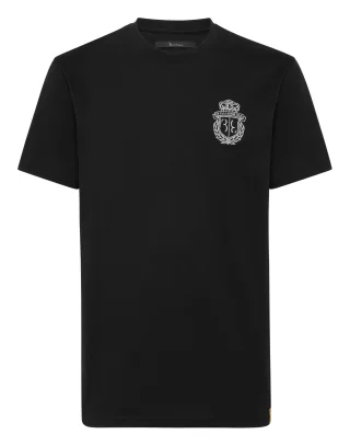 Besticktes T-Shirt mit Rundhalsausschnitt Wappen
