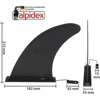 ALPIDEX SUP-Finne ALPIDEX Finne SUP / Surf Universal, Steck/RAIL Finne