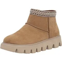 Rieker Sport Winterboots Plateauboots, Stiefelette mit Textileinfass im Ethno-Look