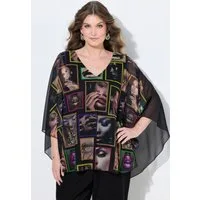 MIAMODA Longbluse Meshbluse weite Passform Frauen-Muster