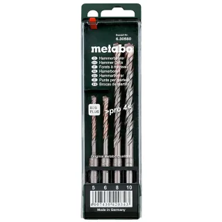 Metabo Hammerbohrer SDS-plus Pro 4-Bohrersatz - 4 teiliges Set - 630580000
