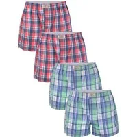 Fabio Farini Webboxer Herren Unterhosen - Männer Boxershorts (4-St) bequeme, weite Passform aus Baumwolle