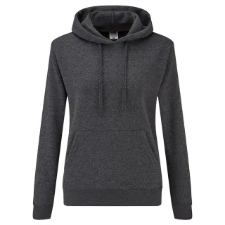 Fruit of the Loom - "Classic" Sweatshirt mit Kapuze für Damen (Dunkel meliert)
