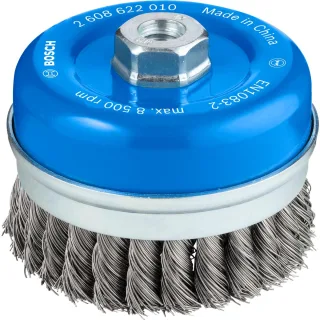 Bosch PRO Topfbürste, Stahl, gezopfter Draht, M14 - 2608622010