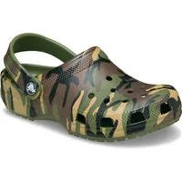 Crocs Classic Camouflage Clog Clog Sommerschuh, Strandschuh, Sandale, Hausschuh mit Lüftungsöffnungen