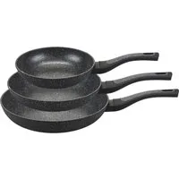 my home Pfannen-Set Dela, Aluminium (Set, 3-tlg), mit rauer Oberfläche für ein besonderes Braterlebnis