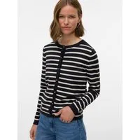 Vero Moda Strickjacke VMHAPPY LS O-NECK BUTTON CARDIGAN BOO