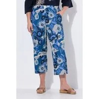 Ulla Popken Culotte Jersey-Culotte Blüten weites Bein Biobaumwolle