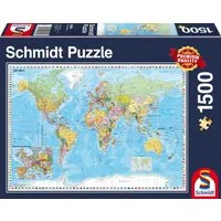 Schmidt Spiele Puzzle Die Welt, 1500 Teile, 1500 Puzzleteile, Made in Europe