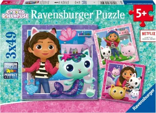 Ravensburger Puzzle 05659 - Spielzeit mit Gabby [3x 49 Teile]