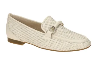 Gabor 85.218 Beige Echtleder Slipper Blockabsatz flexibel bequem
