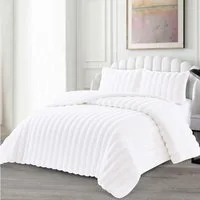 alesvelt Tagesdecke Set Peri Überwurf Decke 3-Teilig 235X250 CM 2 Personen