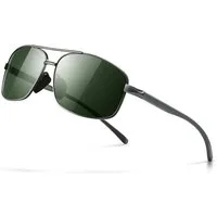 LuxusKollektion Sonnenbrille Sonnenbrille Herren Polarisiert UV400 Gunmetal Rahmen Dunkelgrün Linse