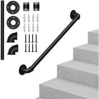 Dripex Treppengeländer Handlauf Geländer Wandhandlauf Innen und Außen, 90 cm Länge