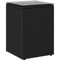 vidaXL Beistelltisch Beistelltisch Schwarz Poly-Rattan (1-St)