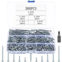 FELIXLEO Schraube Bohrschrauben Set 300 Stück M4.2 Senkkopf Kreuzschlitz Selbstschraub, (1 St)
