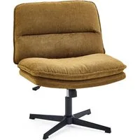 hjh LIVING Loungesessel Criss-Cross 20 Polstersessel Stoff ohne Armlehnen, Bürostuhl, Schneidersitz Stuhl drehbar für Wohnzimmer Home-Office