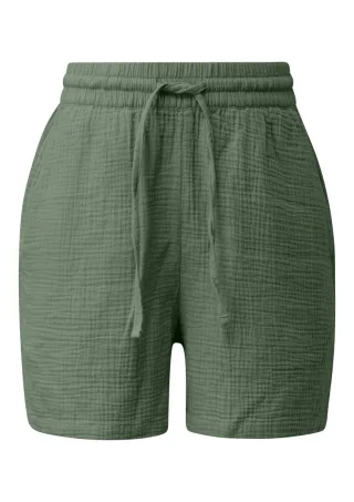 Q/S designed by - Lässige Shorts in Waffelstruktur blau - Gr. - 32