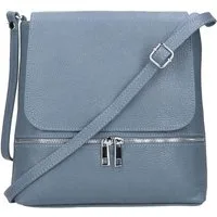ITALYSHOP24 Schultertasche Made in Italy Damen Leder Messenger Brust Tasche Body Umhängetasche, PREMIUM QUALITÄT Echtleder Business Hobo Shopper CrossBody geräumig