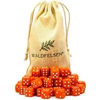 Waldfelsen Spiel – 2-50 Stk Standard Spielwürfel 16 mm Acrylwürfel Würfel bunt, Spielmaterial, Verschiedene Farben