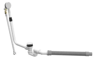 Bette Pop-up Ab- und Überlaufgarnitur BetteMono Flow mit Zulauf Silhouette, Ø52 mm, emailliert, Ab- B643-440
