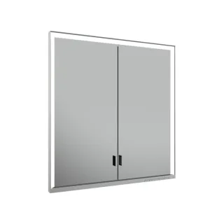 Keuco Royal Lumos Spiegelschrank 14317172301 Wandeinbau, silber-eloxiert, verdecktes Ablagefach, 700 x 735 x 165 mm