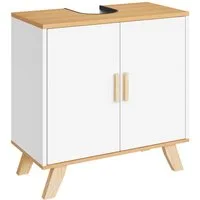 EUGAD Waschbeckenunterschrank (1-St) Badezimmerschrank mit 2 Türe 60x60x30cm