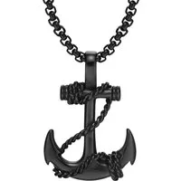Firetti Kette mit Anhänger Schmuck Geschenk Edelstahl Halsschmuck Halskette Venezianerkette Anker
