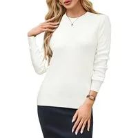 Arach&Cloz Strickpullover Damen Strickpullover Rundhals Langarm Warm Weich Anti-Pilling, Für Herbst Winter Frühling