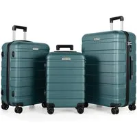 TAN.TOMI Handgepäckkoffer S/M/L/Set Koffer Hartschale Leicht Reisekoffer ABS Geräumig Haltbar, Trolley Handgepäck Große Kapazität
