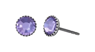 konplott - Ohrstecker mit Schmuckstein lila
