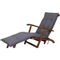 KETTtex Sesselauflage Deckchair Florence 2328 dunkelgrau wasserabweisend 190x50x6 cm