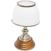 relaxdays Tischleuchte Tischlampe Glasschirm klassisch
