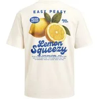 Neverless Oversize-Shirt Herren T-Shirt - Lemon Squeezy - Oversized Relaxed Fit Sommer mit Print