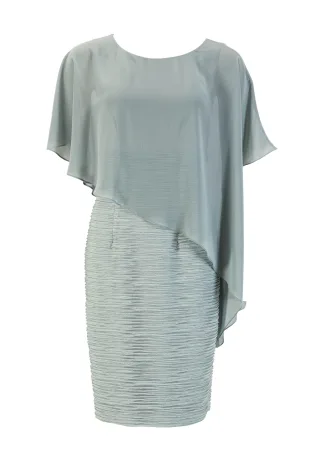 SWING - Cocktailkleid mit Überwurf pistazie / silver - Gr. - 34