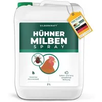 Silberkraft Insektenspray Silberkraft Milbenspray Hühner, Effektiver Schutz vor Milbenbefall, 2000 ml, Anti Milben Spray, wirkt auch gegen die rote Vogelmilbe, 1-St., Schützt Hühner vor einem Milbenbefall, Langzeitschutz gegen rote Vogelmilben, Einfa