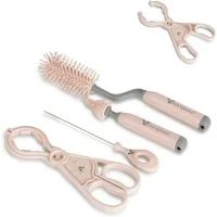 Cangaroo Reinigungsbürste Babyflaschenreinigungsbürsten, Set 4-teilig, 2 Bürsten, Strohhalmbürste