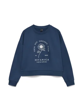 VERO MODA - VMULLA TRINA LS SWEAT BOX JRS Dark Denim - Gr. - M