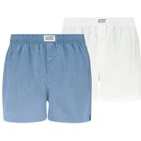 Levi's® Webboxer LEVIS MEN WOVEN BOXER 2P (2er Pack) mit Eingriff, Baumwolle, weites Bein