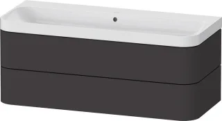 Duravit Happy D.2 Plus c-shaped Set wandhängend Graphit 1175x490x480 mm - HP4349N80800000 HP4349N80800000