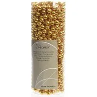 Kaemingk Girlanden Perlenkette Perlenband Perlengirlande Kunststoff Ø 0,8cm L.10m gold