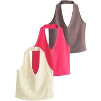 Next Trägertop Neckholder-Oberteile, 3er-Pack (3-tlg)