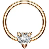 Taffstyle Nasenpiercing BCR Tragus Septum Piercing Klemmring Kristall Herz, Piercing Klemmring Kristall Herz Klemm Kugel Nasen Lippen Helix Ohr