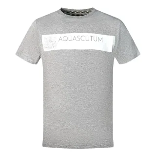Aquascutum Block Brand Logo Grau T-Shirt